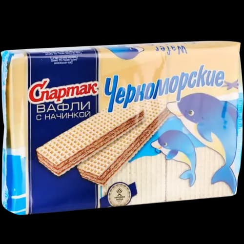 Вафли Спартак черноморские, 216 г