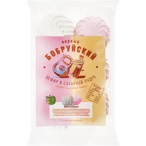 Зефир Первый Бобруйский бело-розовый, 250 г