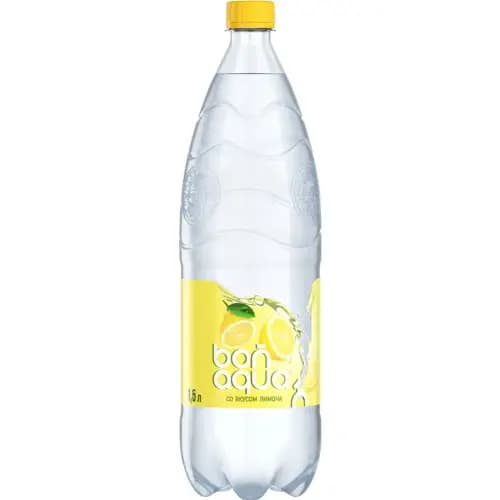 Вода питьевая Bonaqua газированная. со вкусом лимона, 1.5 л