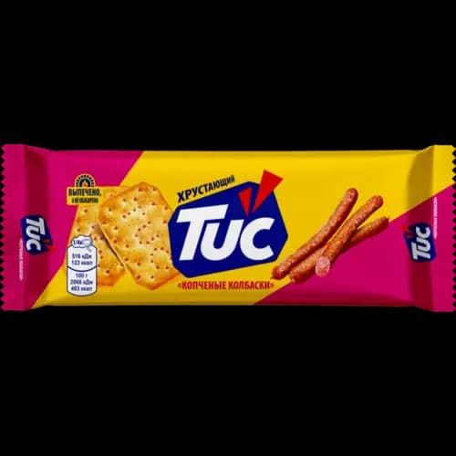 Крекер Tuc со вкусом копченые колбаски, 100 г