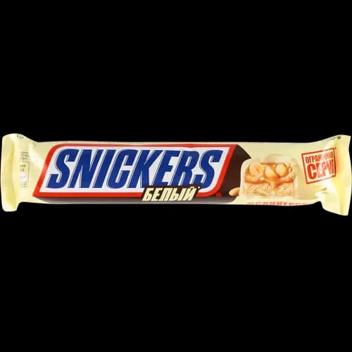Шоколадный батончик Snickers белый,  81 г