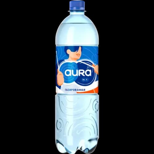 Вода питьевая Aura газированная, 1 л