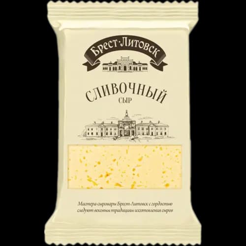 Сыр полутвердый Брест-Литовск Сливочный, 50%,