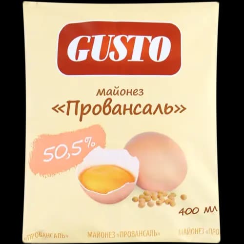 Майонез Gusto Провансаль 50.5%, 400 мл