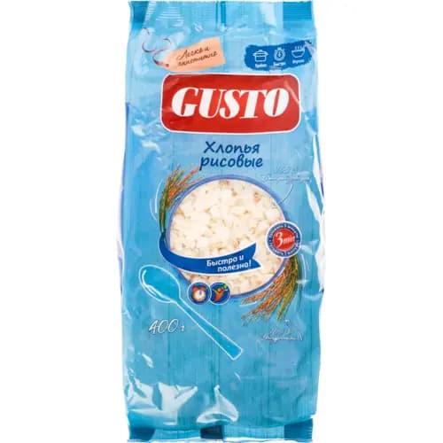 Хлопья рисовые Gusto 400 г