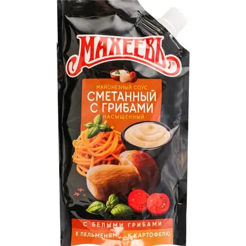 Соус майонезный Махеевъ Сметанный с грибами  50.5%, 200 мл
