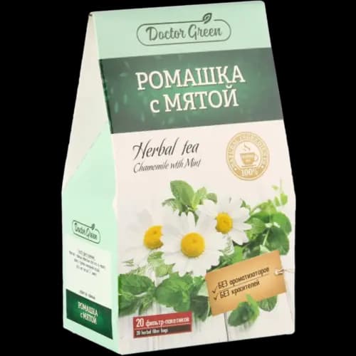 Чай травяной Doctor Green ромашка с мятой, 20х1.0 г