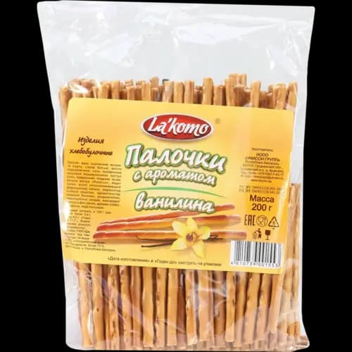 Соломка La'Komo сладкая, с ароматом ванили, 200 г