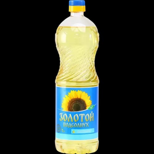 Масло подсолнечное Золотой подсолнух рафинированное, 1л