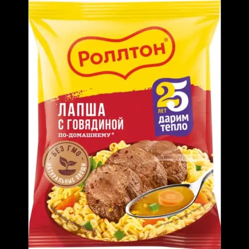 Лапша Роллтонс говядиной,по-домашнему,БП 85 г