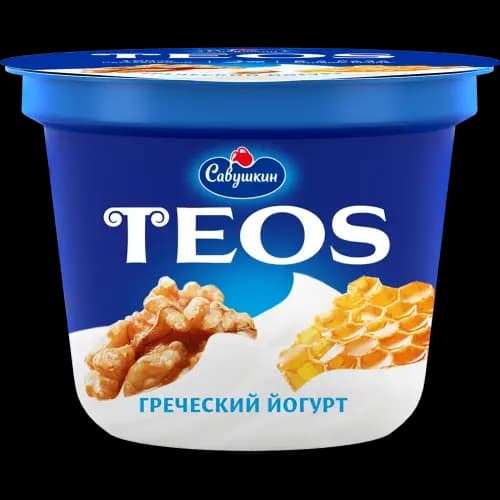 Йогурт греческий Teos грецкий орех и мед, 2%, 250 г