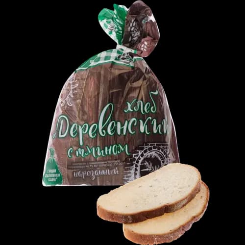 Хлеб Деревенский с тмином нарезанный, 250 г.