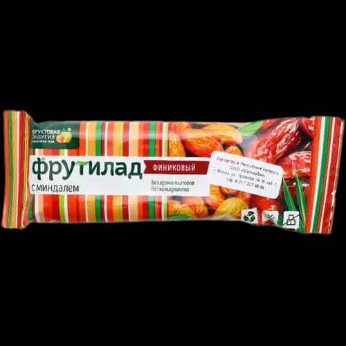 Батончик финиковый Фрутилад с миндалем, 42 г
