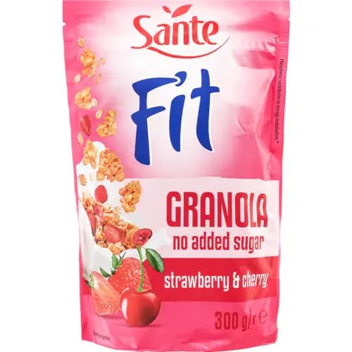 Гранола Sante fit, клубника и вишня, 300 г