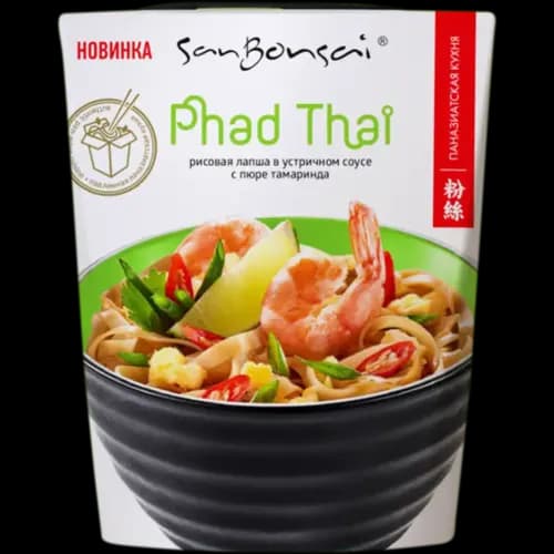 Лапша рисовая SanBonsai с пюре тамаринда, 123 г