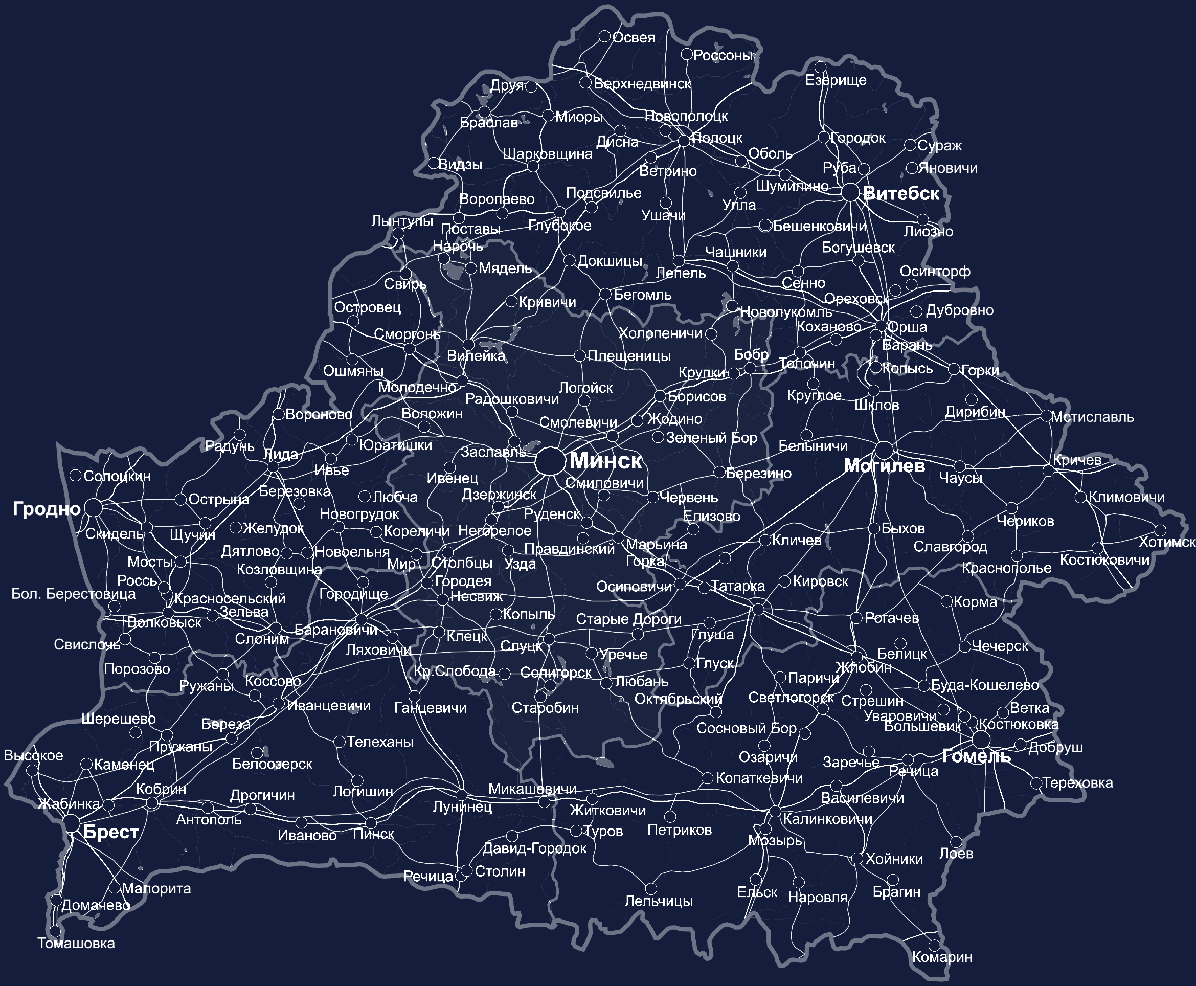 Map of Belarus